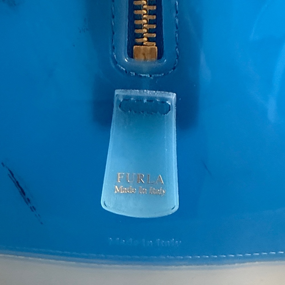 FURLA Blue Candy Boston Jelly Handbag - Picture 11 of 11